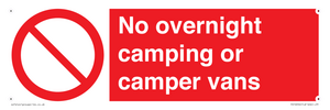 No overnight camping or camper vans